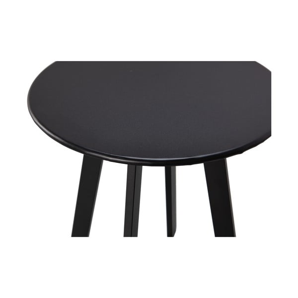 Melns dārza sānu galdiņš WOOOD Fer, ø 40 cm-image-1