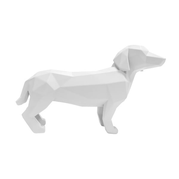 Matēta balta figūriņa PT LIVING Origami Standing Dog, augstums 20,8 cm