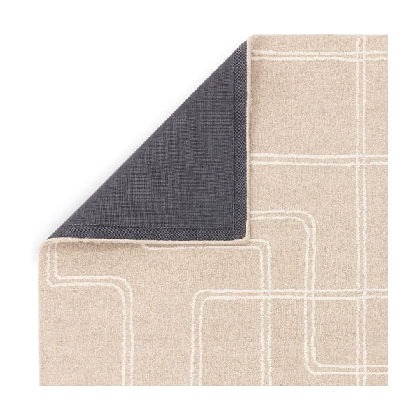 Bēšs ar rokām darināts vilnas paklājs 200x300 cm Ada – Asiatic Carpets-image-3