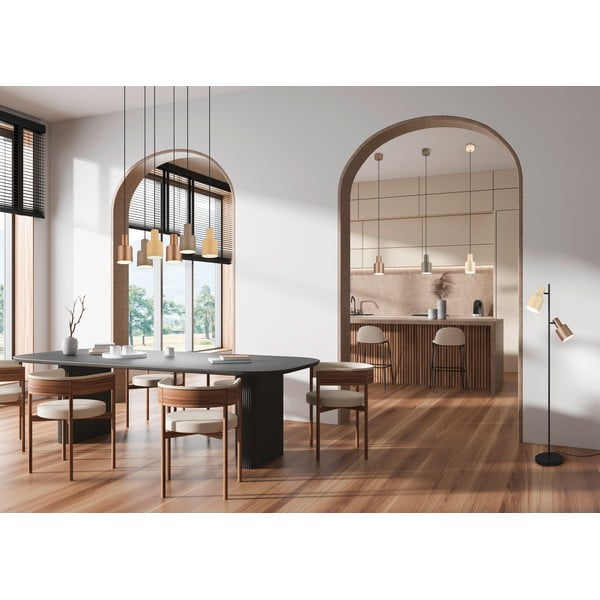 Brūna piekaramā lampa ar metāla abažūru ø 12 cm Agudo – Trio-image-3