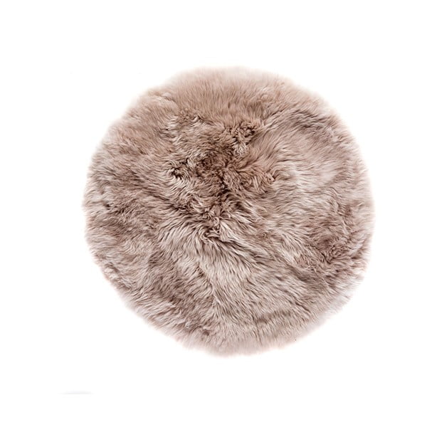 Gaiši brūns aitādas paklājs Royal Dream Zealand, ⌀ 70 cm