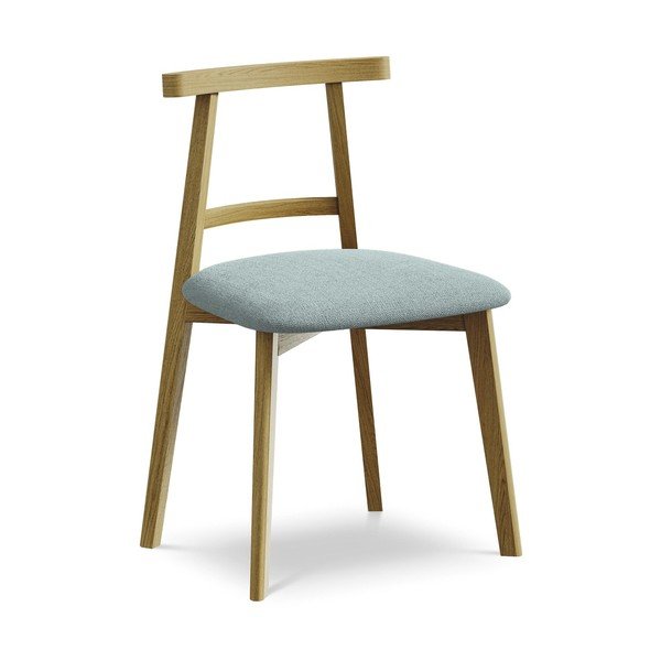 Zils masīvkoka pusdienu krēsls Ohelo – Makamii