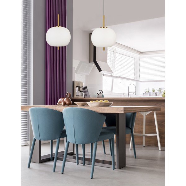 Balta/misiņa krāsas stikla piekaramā lampa ø 30 cm Lato – Nova Luce-image-3
