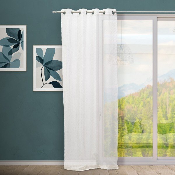 Balts dienas aizkars 140x260 cm Vertical Thread – Casa Selección-image-1