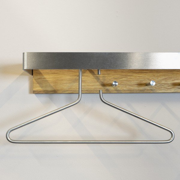 Sudraba krāsas/dabīga toņa metāla sienas pakaramais Noa – Spinder Design-image-1