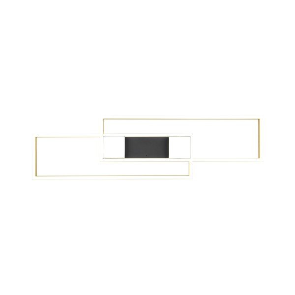 Melna/zelta krāsas LED griestu lampa ar tālvadību/ar regulējamu spilgtumu 28x100 cm Albany – Trio-image-4