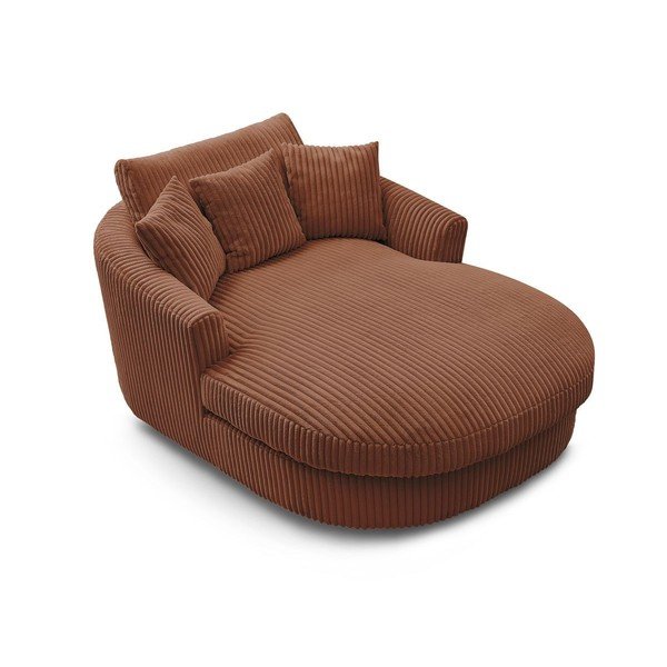 Oranžs velveta atpūtas krēsls Belem – Bobochic Paris-image-4