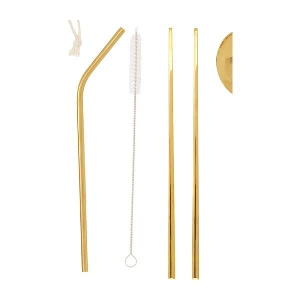 Zelta krāsas nerūsējošā tērauda galda piederumi (6 gab.) Mimo – Premier Housewares-image-3