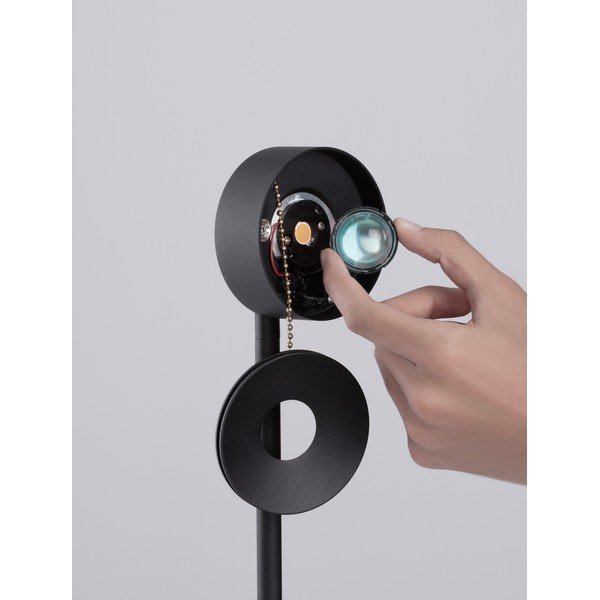 Matēti melna metāla LED stāvlampa ar saliekamu konstrukciju/ar regulējamu spilgtumu (augstums 121 cm) Irida – Nova Luce-image-3