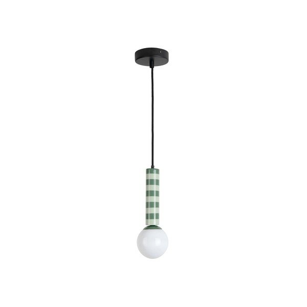 Zaļa metāla piekaramā lampa ø 12 cm Rayado – Leitmotiv-image-2
