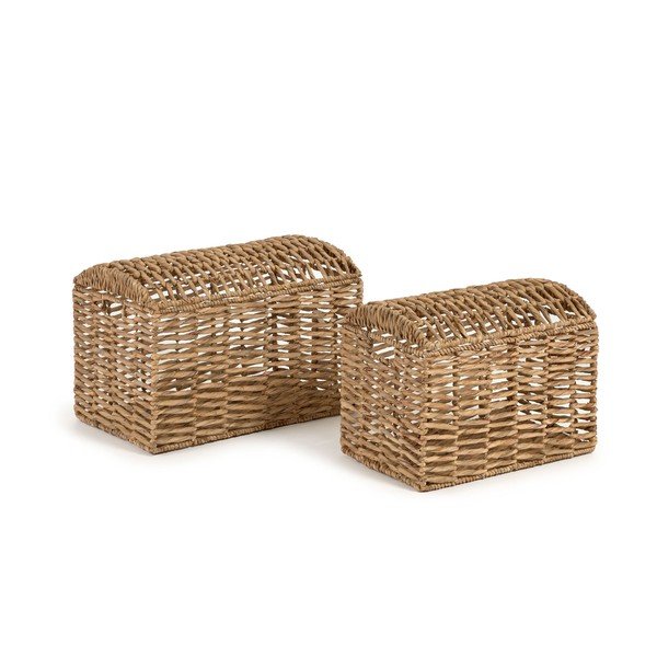 Uzglabāšanas grozi (2 gab.) no ūdens hiacintes 60x37x40 cm Xuliana – Kave Home