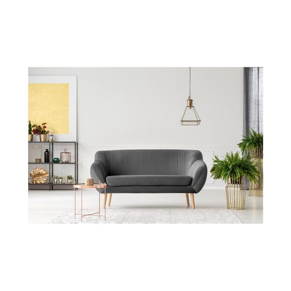 Pelēks divvietīgs dīvāns Mazzini Sofas Benito-image-4