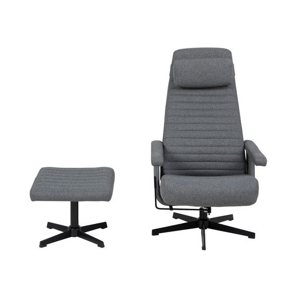 Tumši pelēks atpūtas krēsls ar kāju balstu Actona Tranby-image-3