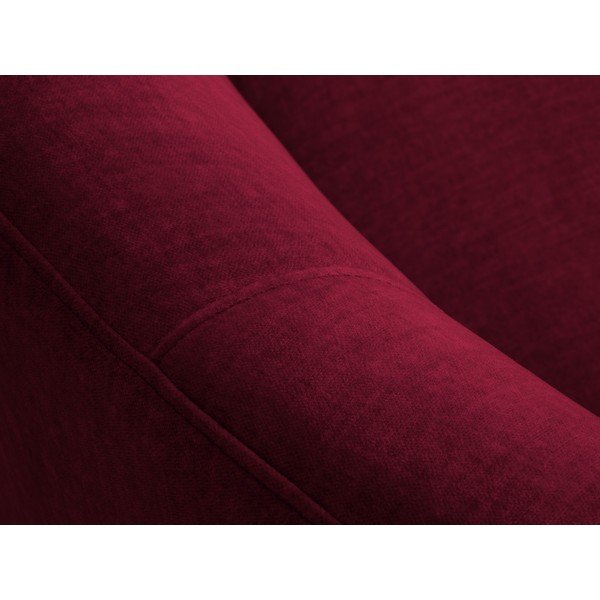 Bordo sarkans samta asimetrisks dīvāns Mazzini Sofas Debbie, kreisais stūris-image-4