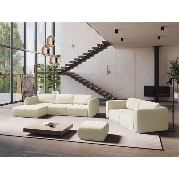 Balts stūra dīvāns (ar kreiso stūri) Hoku – Makamii-image-1