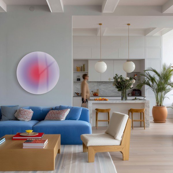 Drukāta stikla glezna ø 70 cm Halo – Styler-image-1