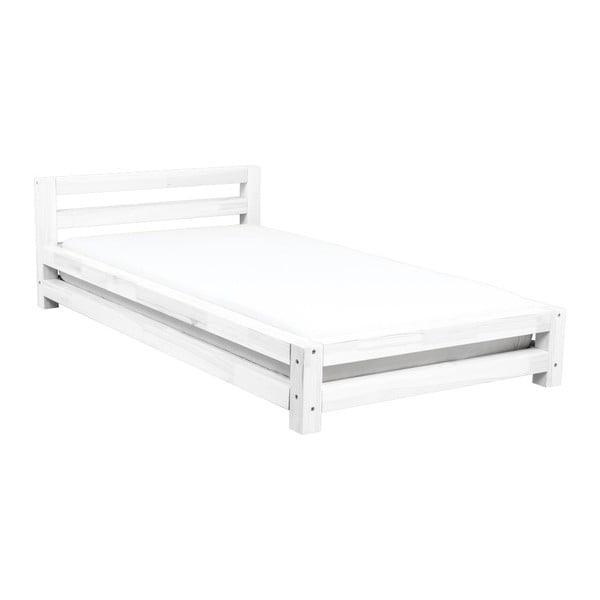 Balta vienguļamā gulta no egles koka Benlemi Single, 80 x 180 cm