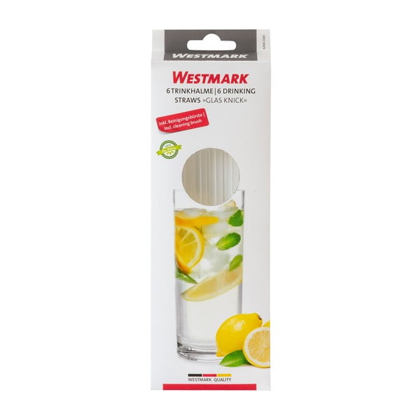 6 izliektu stikla salmiņu komplekts Westmark -image-1
