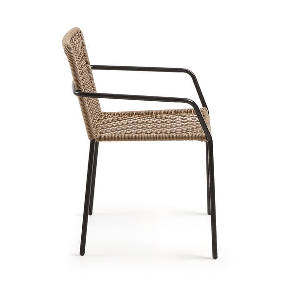 Bēšs dārza krēsls ar tērauda konstrukciju Kave Home Bomer-image-2