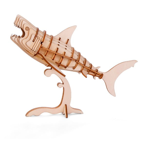 3D puzle no balzas koka Kikkerland Shark