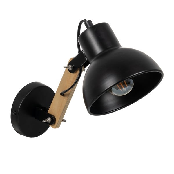 Melna/dabīga toņa sienas lampa – Ixia-image-2