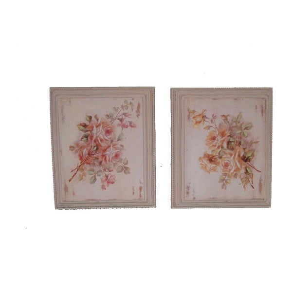 2 gleznu komplekts Antic Line Roses, 25,5 x 36,5 cm