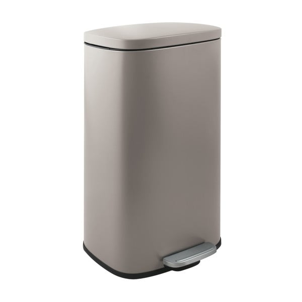 Pelēkbrūna tērauda atkritumu tvertne ar pedāli 50 l   Akira – Spirella
