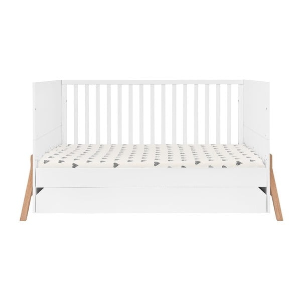 Balta bērnu gultiņa ar atvilktni BELLAMY Lotta, 70 x 140 cm-image-4