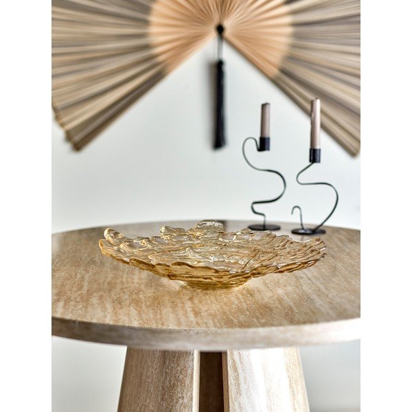 Bēša stikla bļoda ø 38,5 cm Asimi – Bloomingville-image-1