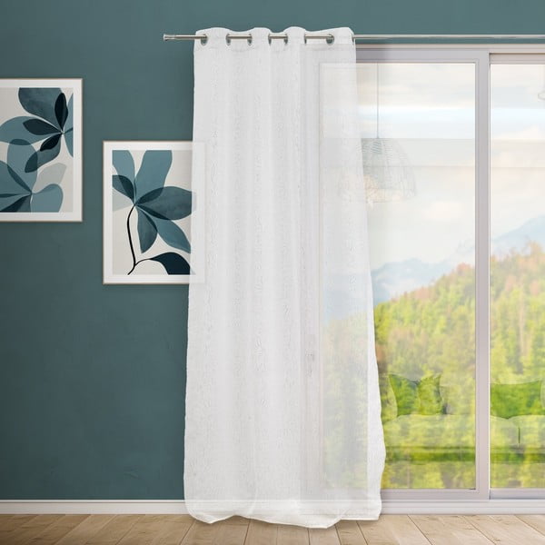 Balts/sudraba krāsas dienas aizkars 140x260 cm Pucka – Casa Selección-image-1