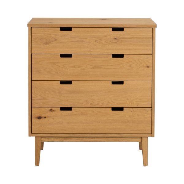 Dabīga toņa ozola masīvkoka kumode 75x85x38 cm Garrison – Rowico-image-1