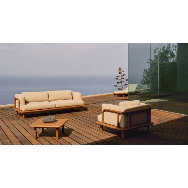 Tīkkoka masīvkoka dārza kafijas galdiņš 70x70 cm Turqueta – Kave Home-image-2