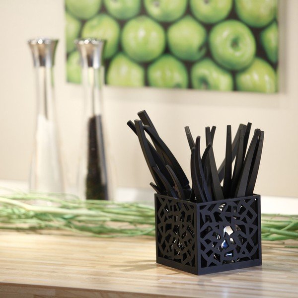 24 melnu galda piederumu komplekts ar statīvu Vialli Design Mia-image-1