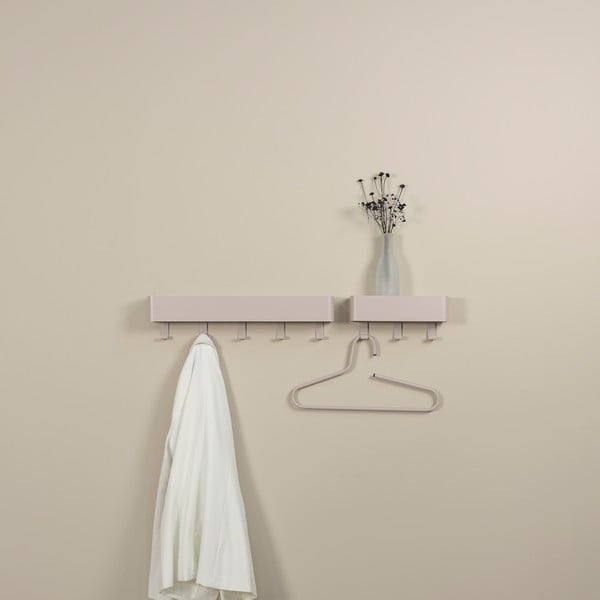 Pelēkbrūns metāla sienas pakaramais ar plauktu 52 cm Dax Play – Spinder Design-image-3