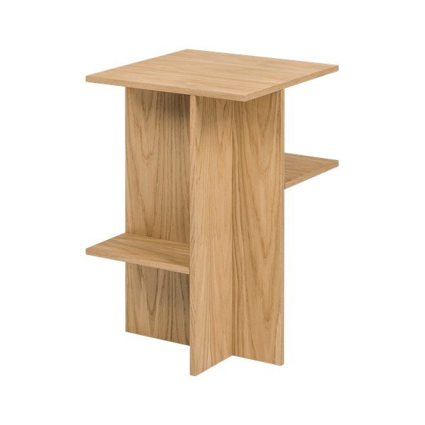 Dabīga toņa naktsskapītis ar ozolkoka imitāciju ar plauktiem Atik – noo.ma-image-4