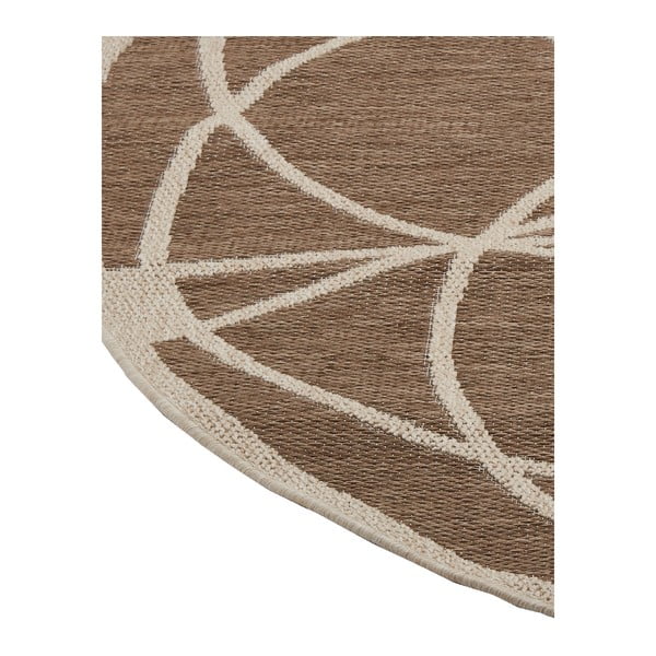 Brūns āra paklājs Floorita Tondo, ø 194 cm-image-1