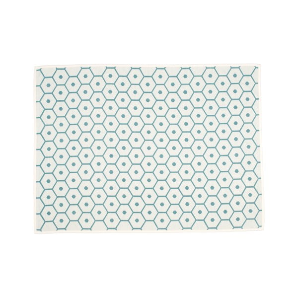 Tirkīzzils pleds no vilnas maisījuma 140x180 cm Honey Turquoise – Pappelina-image-1