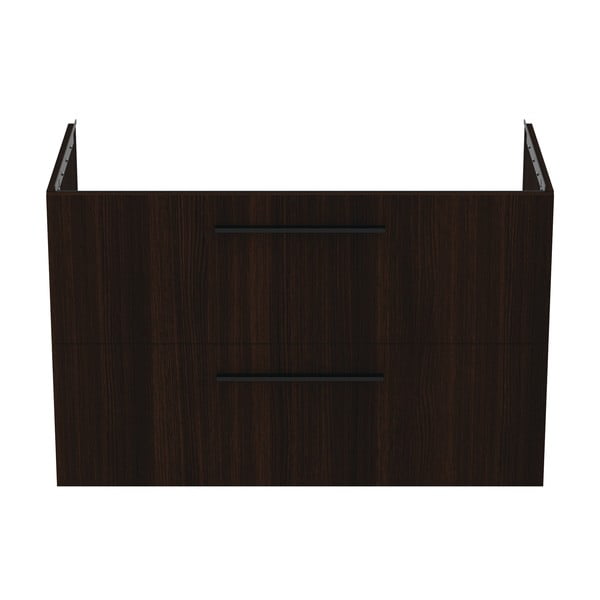 Tumši brūns piekarams skapītis zem izlietnes ar ozolkoka imitāciju 100x63 cm i.Life B – Ideal Standard-image-2