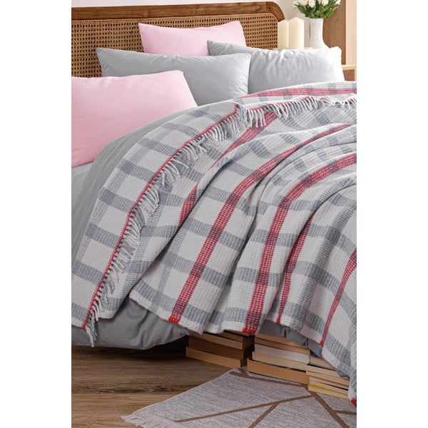 Pelēks gultas pārklājs 180x220 cm Warm Soft – Mijolnir-image-2