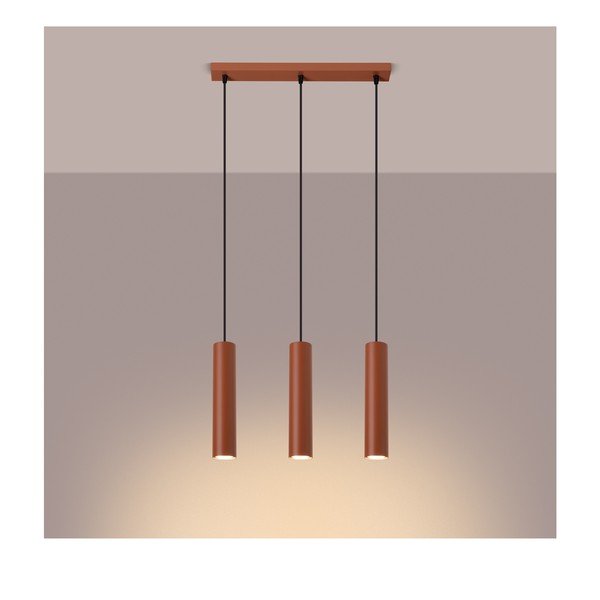Ķieģeļu sarkana piekaramā lampa Castro – Sollux-image-1