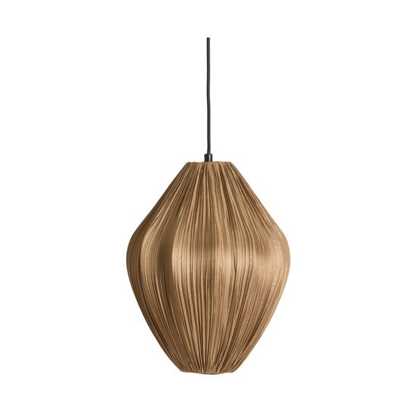 Brūna piekaramā lampa ar auduma abažūru ø 12 cm Verita – Light & Living