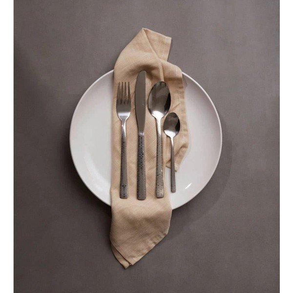 Balti nerūsējošā tērauda galda piederumi (24 gab.) Avie – Premier Housewares-image-1