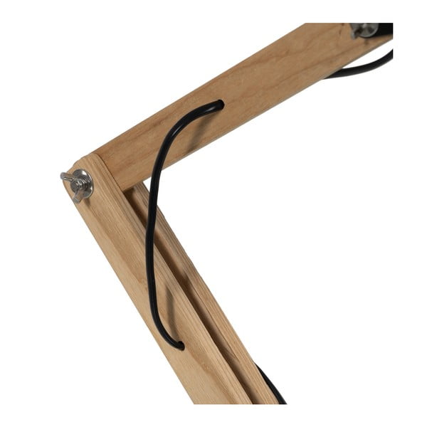 Melna/dabīga toņa galda lampa ar metāla abažūru (augstums 55 cm) – Ixia-image-4