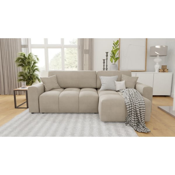 Bēšs stūra dīvāns (ar maināmu stūri) Luki – Ropez-image-1