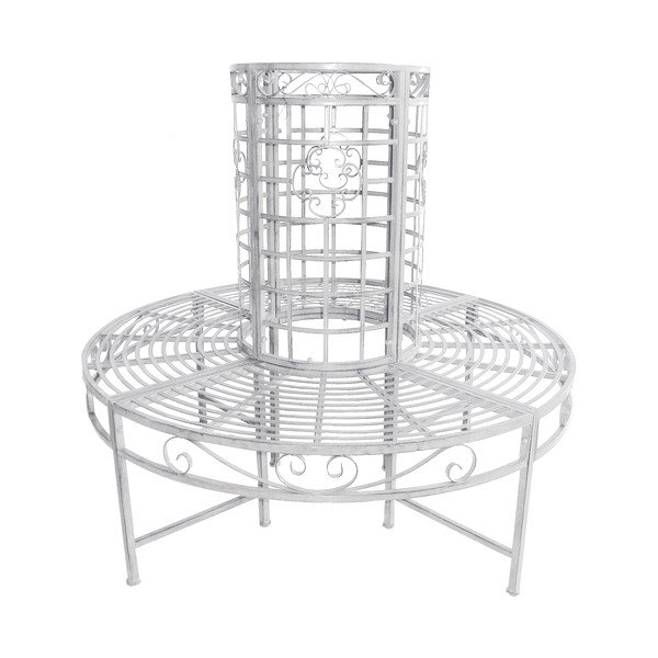 Balts metāla dārza sols Larissa – Garden Pleasure