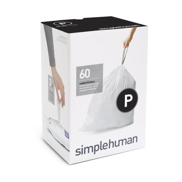 Savelkami atkritumu maisi (60 gab.) 60 l P – simplehuman
