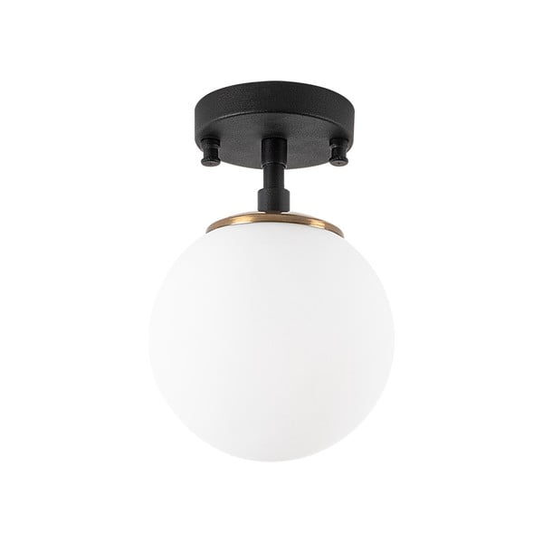 Melnbalta griestu lampa ar stikla abažūru ø 15 cm Atmaca – Opviq lights-image-3
