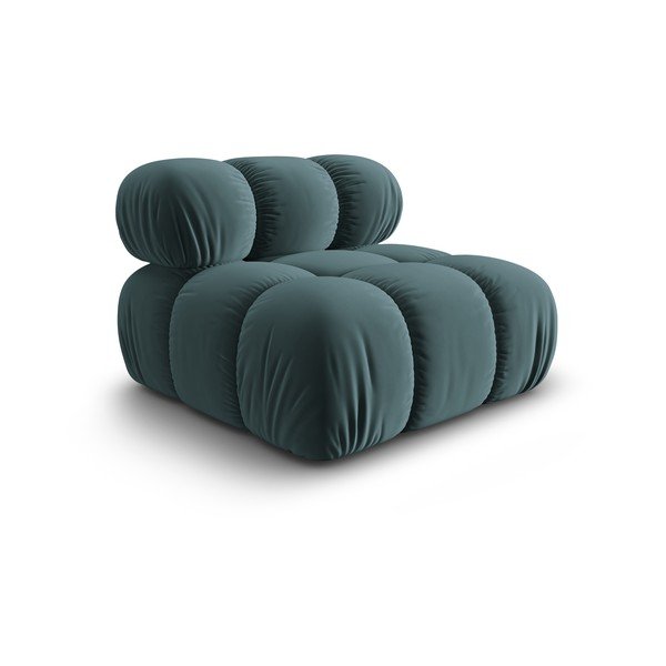 Zaļganzils samta modulārais dīvāns (vidējā moduļa) Bellis – Micadoni Home-image-3