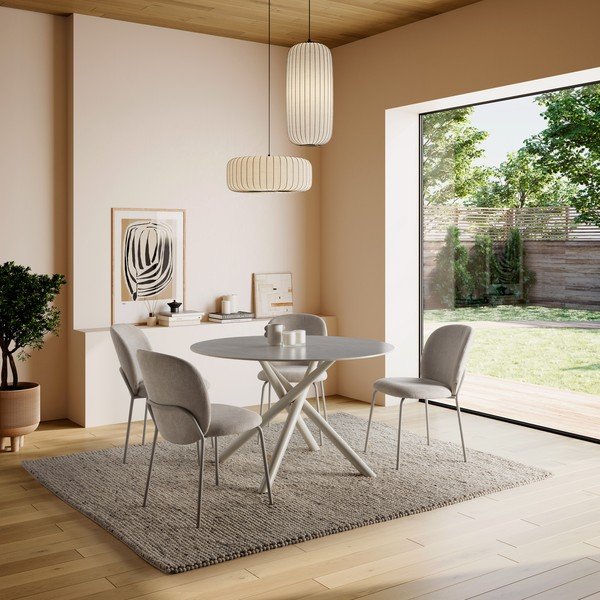 Apaļš ēdamgalds ar keramikas virsmu ø 119,5 cm Talia – Marckeric-image-1