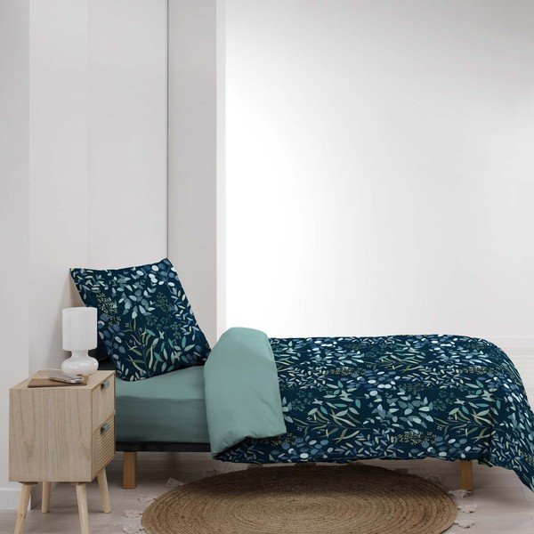 Zila vienguļamā kokvilnas gultas veļa 140x200 cm Stacy – douceur d'intérieur-image-3